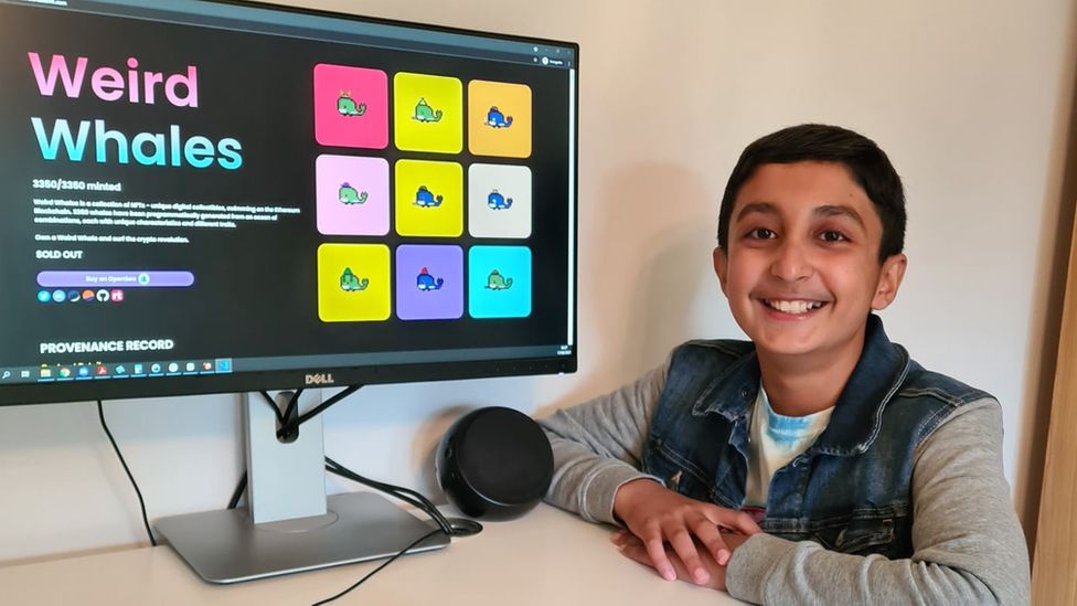 Twelve-year-old boy makes Â£290,000 from whale NFTs