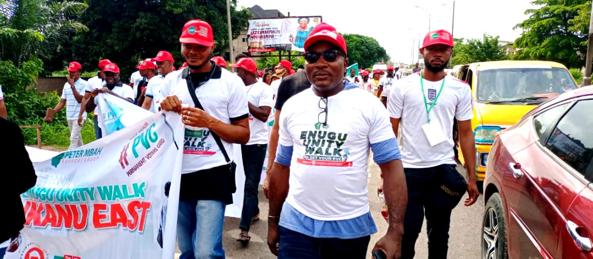 Peter Mbah support group shuts Enugu with PVC awareness campaign