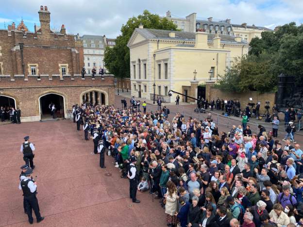 People allowed in to witness the proclamation
