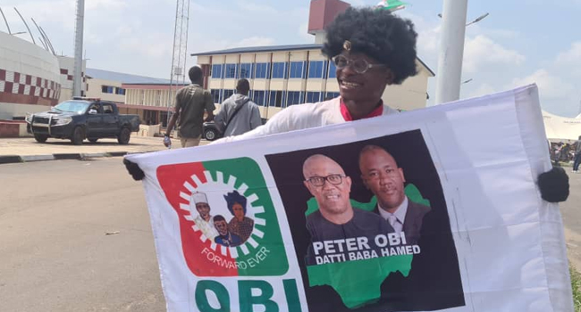 PHOTOS: Supporters Storm Adamasingba Stadium As Obi Takes Campaign To Ibadan