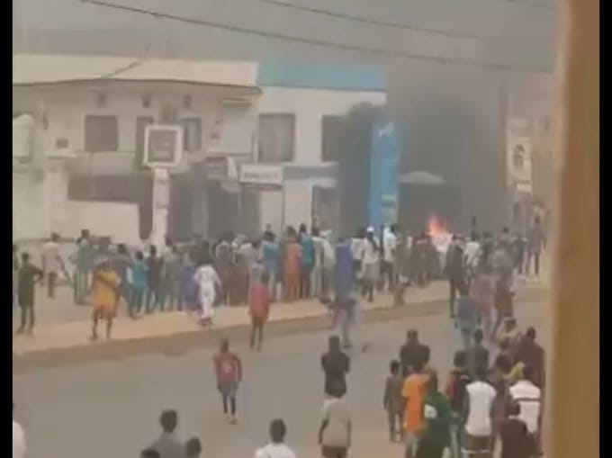 Banks Burnt Down As Naira Scarcity Protest Continues In Ogun