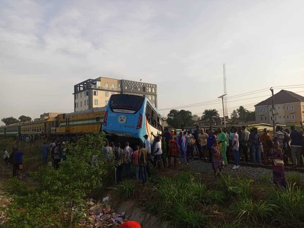 Many feared dead as BRT bus collides with train in Lagos
