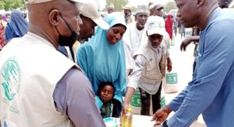 Saudi presents food items to Borno IDPs for Ramadan