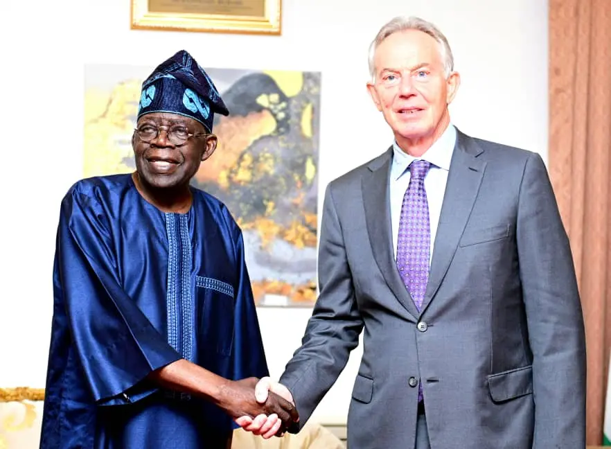 Tinubu Holds Meeting With Ex-British PM Blair Days To Inauguration