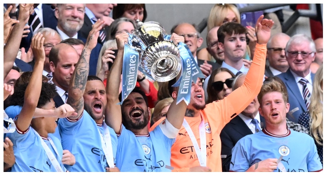 Man City Beat Man Utd 2-1 To Win FA Cup