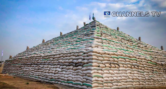 Buhari Unveils Mega Rice Pyramids In Abuja