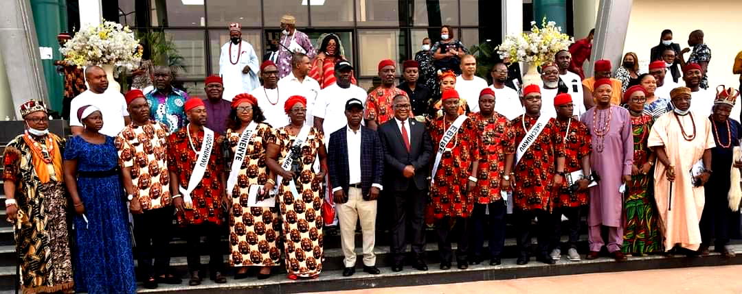 Ugwuanyi receives Haitian delegation in Enugu, as they trace their roots to Igboland