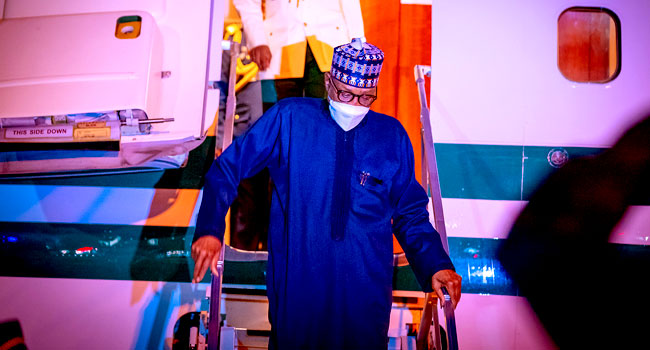 Buhari Arrives In Madrid, To Meet With Spanish President, Monarch