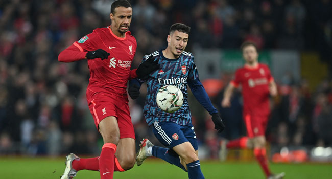 Toothless Liverpool Held By 10-Man Arsenal In League Cup Semi