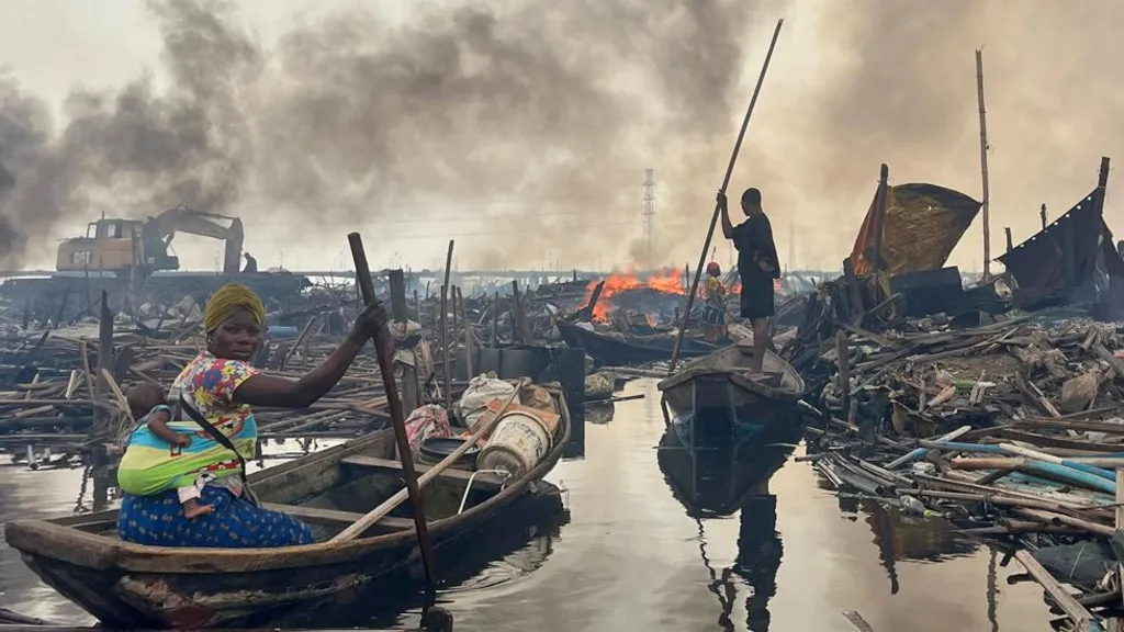 Shanties in a Lagos lagoon: Bulldozed and burnt