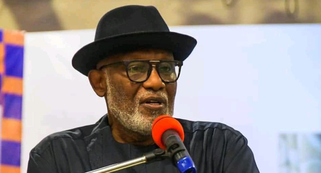 Akeredolu Accuses FG Of Granting Katsina Outfit Right To Bear Arms But Not Amotekun
