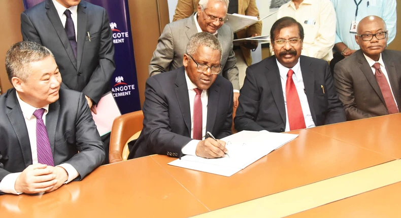 Nigeria's Dangote Industries partners with the Chinese firm, Sinoma, to boost production capacity
