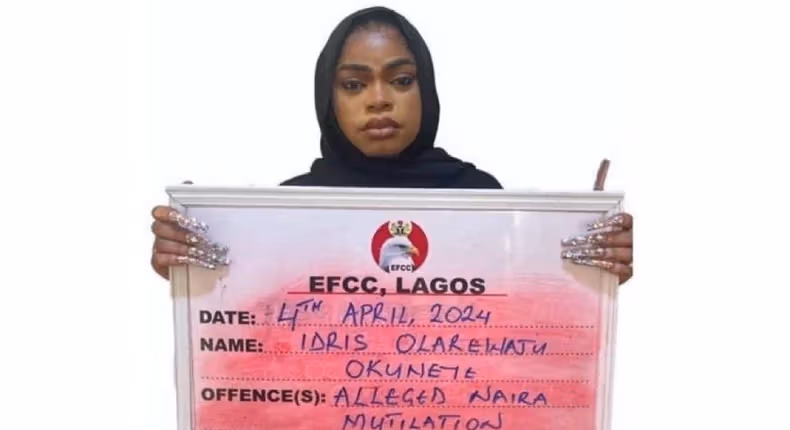 EFCC arrests Bobrisky for abusing naira notes