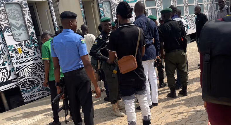 Commotion as police escort suffers chest pain on Kaduna-Abuja train, dies mid-trip