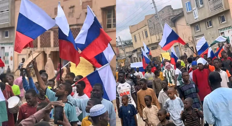 Russia reacts as DSS arrests Kano tailors who sew Russian flag for protesters