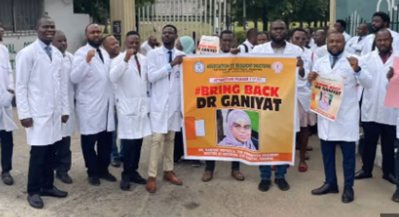 Lagos doctors protest, demand release of abducted colleague held for 7 months