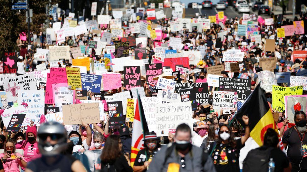 Thousands march across US in support of abortion rights