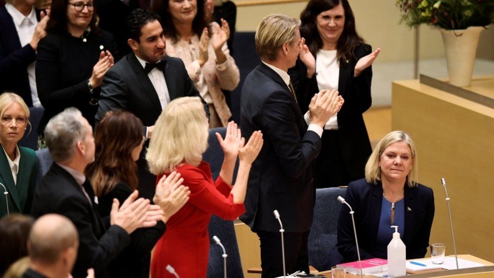Sweden's first female PM resigns hours after appointment