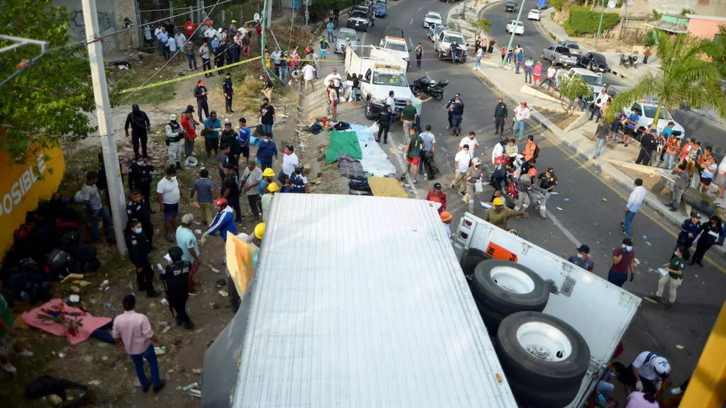 Dozens of migrants killed in truck accident in southern Mexico