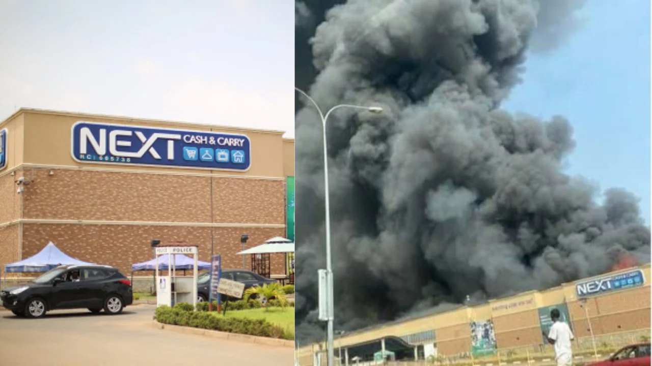 BREAKING: Fire guts NEXT Supermarket in Abuja