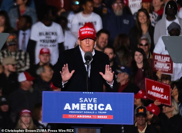 Trump is fact-checked after claiming white people are being denied COVID vaccines at raucous Arizona rally