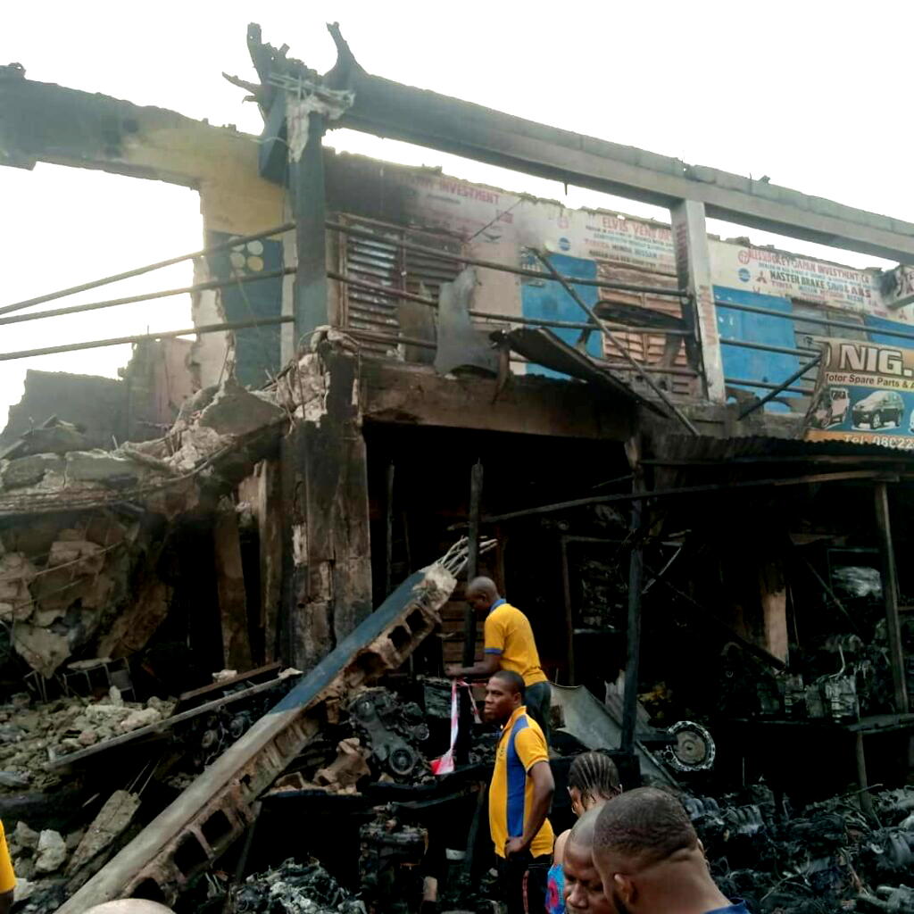 Goods, properties perish as fire guts Ladipo auto parts mart in Lagos again