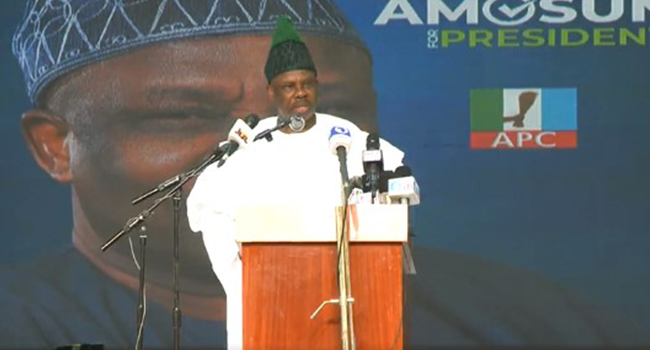 Amosun Officially Declares For President, Vows To Harness Nigeria's Potentials